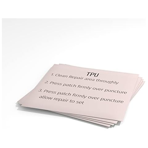 eQualle Adhesive Repair Patches – Clear Waterproof TPU Vinyl Patch Kit for Swimming Pools, Air Beds, and Inflatable Toys – Pack of 4 Cover