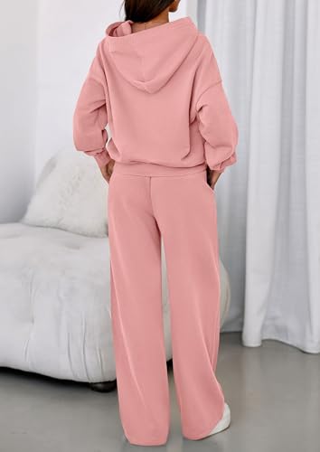 Image of PRETTYGARDEN Womens Sweatsuits 2 Piece Set 2026 Casual Winter Long Sleeve Hoodie Loose Wide Leg Sweatpants Fall Tracksuit