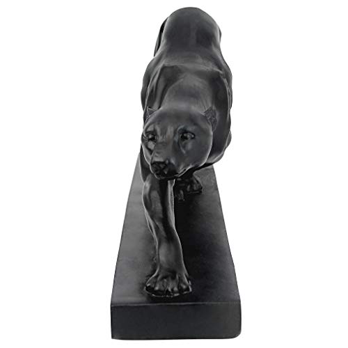 Estatua Panther on the Prowl Art Deco 16 pulgadas negro miniatura 3