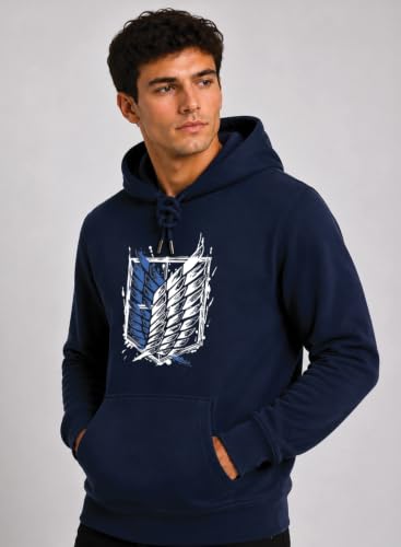 Image of ADRO Mens Abstract Graphic Hoodie | 320 GSM Cotton Poly Fleece | Regular Fit Contemporary Artistic Sweatshirt for Winter & Streetwear