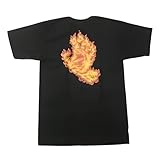 NHS サンタクルズ FLAME HAND フレイムハンド Tシャツ BLACK 黒 ブラック (JP, アルファベット, S, ブラック)