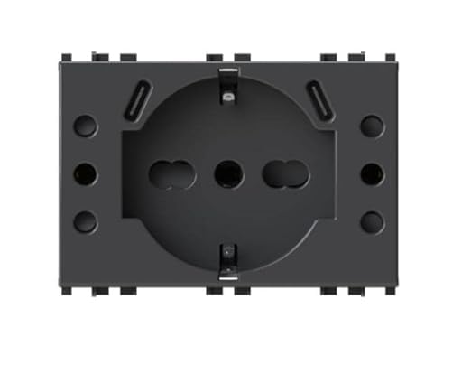 Prise encastrée USB P503 4Box résout le manque de chargeurs compatible Bticino LivingNow noir