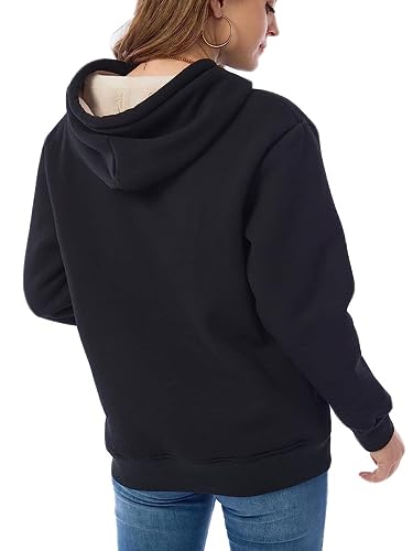 Women Fleece Hoodie Sherpa Lined Winter Warm Thermal Pullover Hooded Sweatshirt Fuzzy Jacket Casual Comfy Long Sleeve3