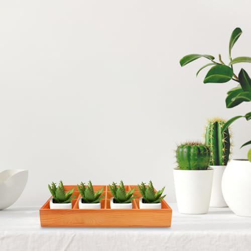 Boîte de rangement en bois 12 compartiments GALPADA plateau - 4