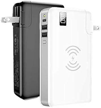 Tiitan Intelligent Wireless 10000Mah Qi Enabled Detachable Usb Wall Charger For Cellular Phones - Sc02, Black