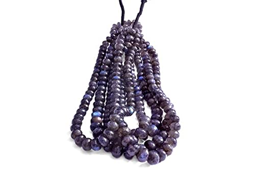 Perles en labradorite pour créer des bijoux qui changent de couleur avec reflets bleus