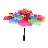 PACKOVE Tanzschirm Pfingstrose Leicht Bunt Handlich Bühnenrequisite Tanzperformance Dekorativer...
