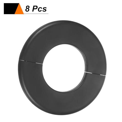 Placas autoadhesivas de plástico de 64 mm y diseño de hebilla negro 4