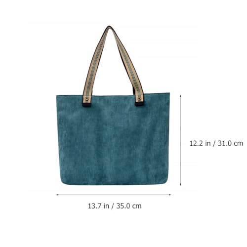 Capacité spacieuse vintage pour ce sac fourre-tout en coton vert
