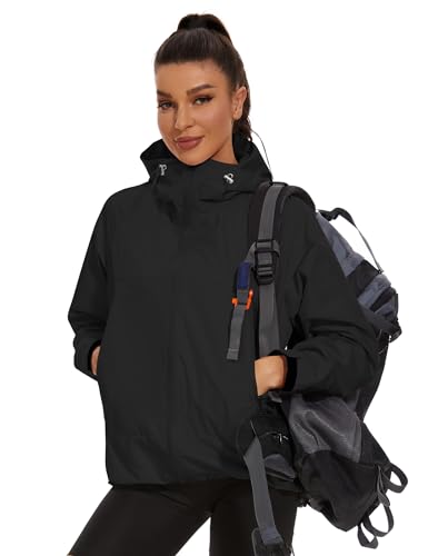 Avoogue Women's Black Waterproof Softshell Rain Jacket - Medium - Image 6