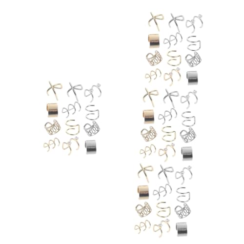 Pendientes sin agujeros elegantes de clip y aros unisex DOITOOL