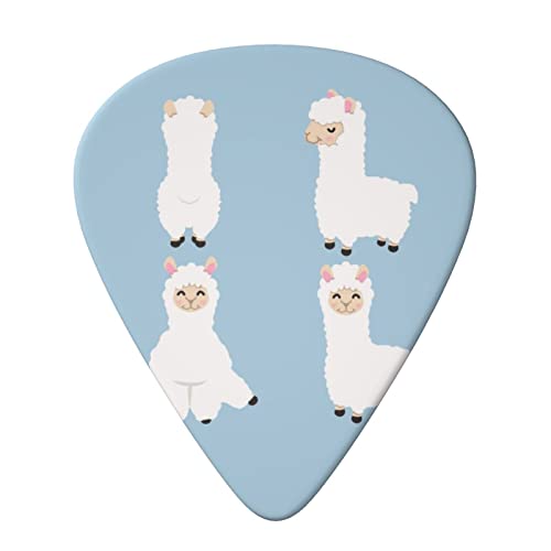 FUCVNPZ Lot de 6 médiators en celluloïd pour guitare acoustique, électrique, basse ou ukulélé Motif lama - Les Beatles, Paul McCartney, John Lennon, RIngo Starr, George Harrison FUCVNPZ Lot de 6 médiators en celluloïd pour guitare acoustique, électrique, basse ou ukulélé Motif lama – Image 4