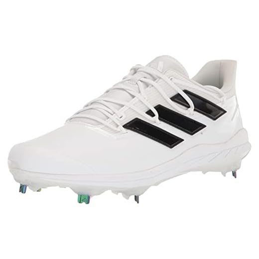 adidas Men's Adizero Afterburner 8 Baseball Shoe, White/Core Black/White, 9.5