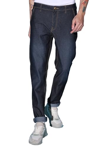 Image of The Indian Garage Co Men Slim Fit Solid Mid-Rise Jeans