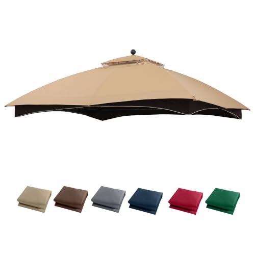 MASTERCANOPY Replacement Canopy Top for Lowes Allen Roth 10x12 Gazebo #GF-12S004B-1 (Beige Polyester)