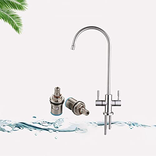 Robinet mitigeur cuisine 3 voies 360° en acier inoxydable pour eau filtrée - 5