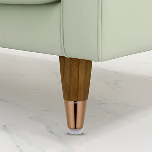 Image of Plantex Heavy Duty Stainless Steel 4 inch Sofa Leg /Bed Furniture Leg Pair for Home /Furniture Sofa Legs for Table /Support Legs /Furniture Leg (Rose Gold) Set of 10 Pcs