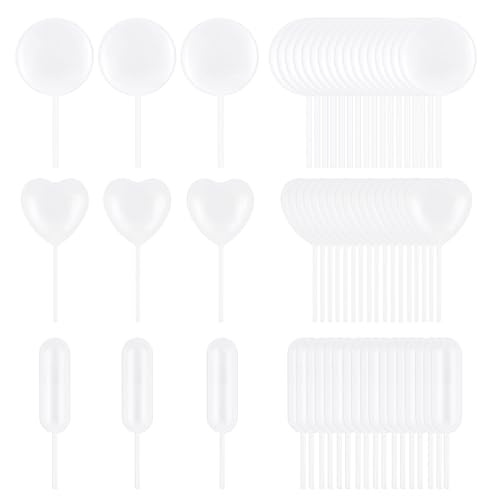 60 Piece Cupcake Pipettes - Plastic Squeeze Pipettes for Strawberries,