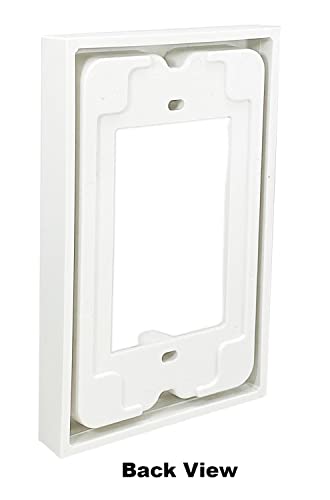 Imbaprice Bes1-1 1-Gang Non-Metallic Shallow Surface Box Extender, White #TOP1