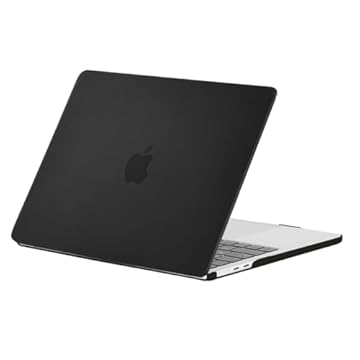Capa de proteção para Macbook Air de 15 polegadas, modelos chip m3 e m2, A3114 e A2941 (Preto Fosco)