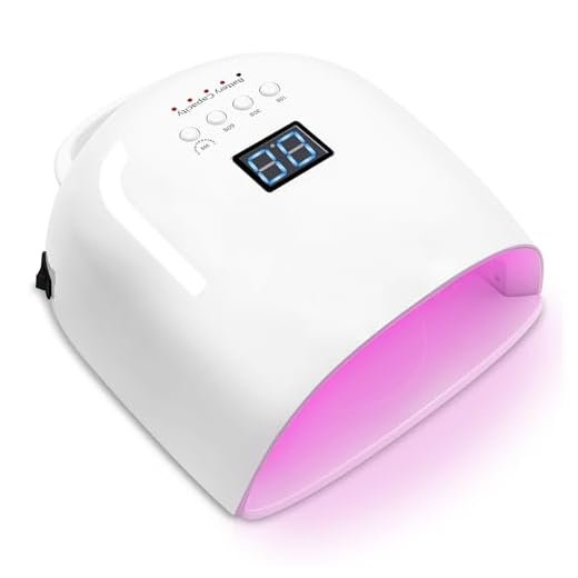 BIDUO Lâmpada de LED UV, secador de unhas sem fio recarregável de 86 W, 52 contas de lâmpada, configurações de 4 temporizadores e sensor automático, luz de unhas LED UV de esmalte de gel profissional