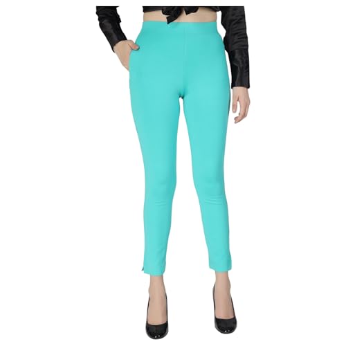 Image of ON&ON Women's Cotton Stretchable Slim Fit Straight Pants Trouser for Casual Wear and Office Wear