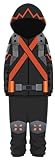 Xuminvty Midoriya Izuku Cosplay Todoroki Deku Onesie Costume Kigurumi Homewear Halloween Bakugo Tracksuit (US, Alpha, Large, Regular, Regular, Orange)