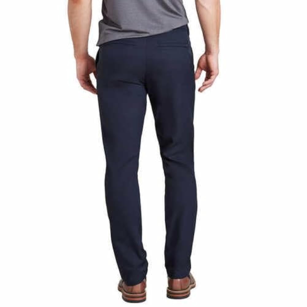 English Laundry Men Flat Front Chino Pants (Navy Blue, 40x32