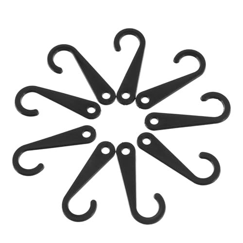ELAYARD 500 piezas Ganchos de Plástico Forma de J Negros para Exhibición de Calcetines y Sombreros Paquete para Colgar Stands y Expositores de Venta por Menor