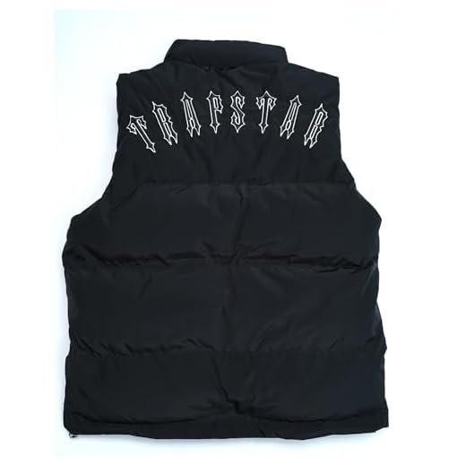 YIJEE YiLianDa Trapstar Chaqueta Hombre Invierno Chaquetas de Plumas Cálido con Logo Estampado Plumiferos Trapstar London Chaleco de Plumas Ligero Unisex