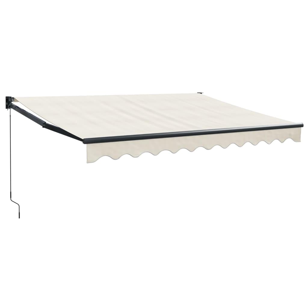 Auvent rétractable crème 3,5x2,5 m en aluminium pour terrasse