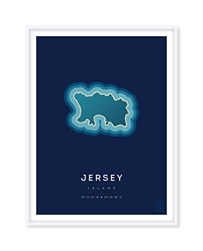 Affiche de l'île de Jersey pour habiller un mur vide format 30x40