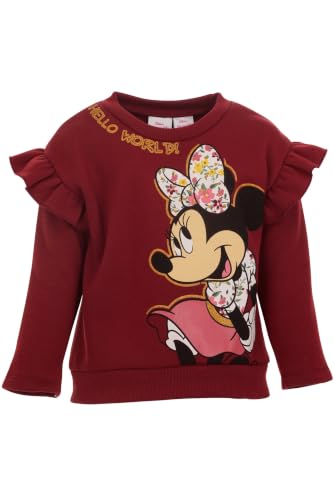 Image of Disney Minnie Mouse Baby Girls Fleece Sweatshirt and Leggings Outfit Set Infant to Big Kid | Pullover Sweatshirt, Fitted Leggings, Elastic Waistband