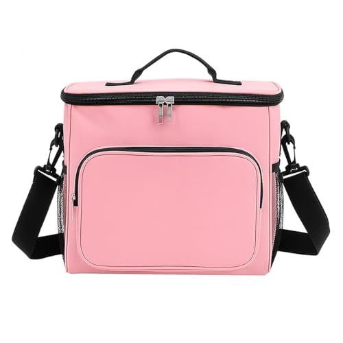 Bolsa Térmica Marmita Lancheira Com Alça Reforçada – Para Trabalho academia Escola Viagem Piquenique – Lancheira Térmica (Rosa)