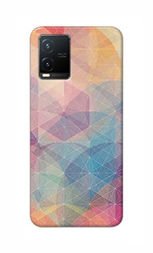 Image of Printed Hard Back Cover Case for Vivo T1x Back Cover (Crumpled Paper Design) -1803