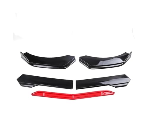 Lèvre avant pour Fiat 500 Abarth : spoiler de pare-choc avant noir et rouge