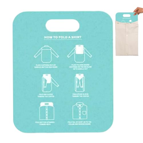 Tabla para doblar ropa | Organizador de camisetas | Tabla para doblar camisetas rápida y duradera, ideal para guardarropas de adultos y niños. Solución para ahorrar espacio.