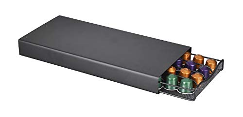 専用 カプセルホルダー 引き出し式 40個用 コーヒーカプセルスタンド 収納ラックコーヒーカプセルホルダー引き出しタイプネスプレッソスペシャル40ピースカラーボックスブラック