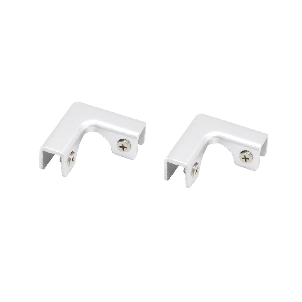 2Pcs Glass Clamp Square Glass Frame 90 Degree Corner L Shape Glass Connector Clip Holder for 4-8mm Glass Thickness Rimless Aquarium Shower Door Cube Glass Panel Fixing