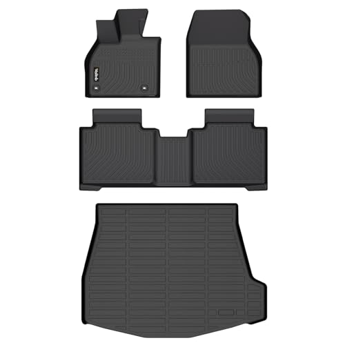 Tapis de sol Toyota BZ4X contre la boue avec bac de coffre de voiture noir