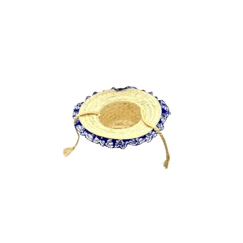 Chapéu Junino Com Tranças Infantil Para Festa Junina Azul E Vermelho