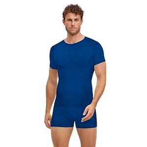 FALKE Men’s Warm Round Neck M S/S Ts Functional Yarn Quick Dry 1 Piece Base Layer Top (Pack of 1)