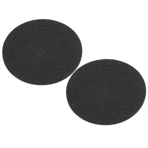 PATIKIL 3.9" Diameter Adhesive Non-Slip Backed Felt, 2 Pcs 5mm Thickness Round Lamp Base Anti-Slip Mat Anti-Scratch Pad for Lamp Bases, Black