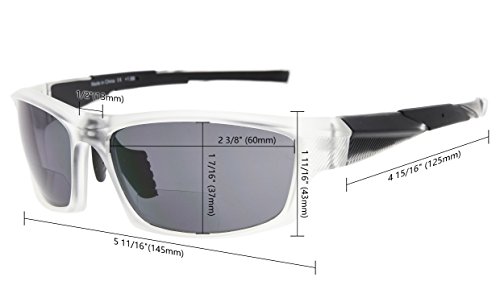 Image of Eyekepper Bifocal Sunglasses for Women Men, Rectangular Frame | Outdoor Sports Bifocal Reading Sunglass, with Readers Built in, Mens Tinted Sun Reader Bifocals, Ladies Cheater,Wrap Half Rim