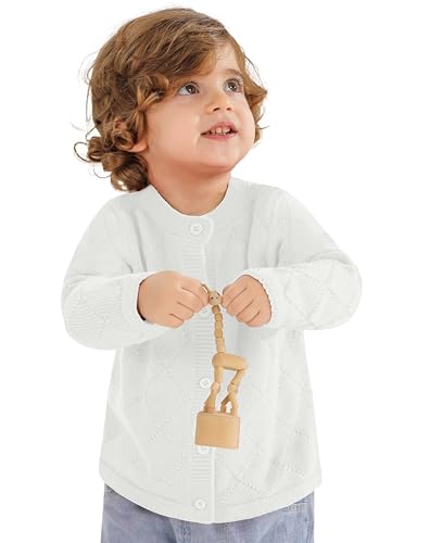 Toddler Baby Girls' Cardigan Sweaters Open Front Long Sleeve Knit Outwear for Girls3