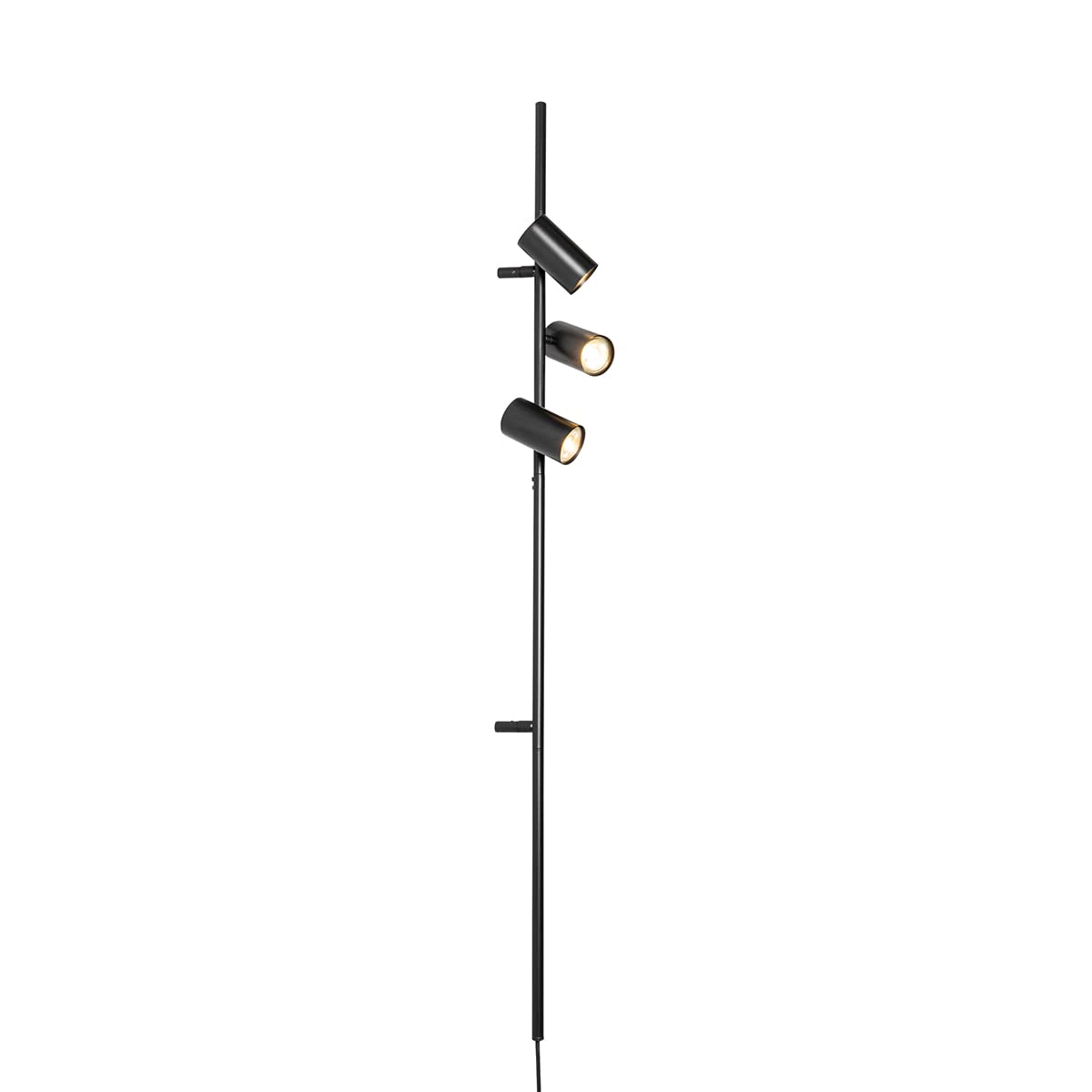 Qazqa jeana luxe - Applique con interruttore Moderno - 3 luce - L 14 cm - Nero - Moderno - Soggiorno I Camera da letto I Sala da Pranzo I Cucina