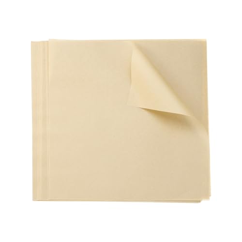 HARFINGTON 100 folhas de papel manteiga, 20 x 20 cm, papel de embrulho de alimentos para cozinhar fr