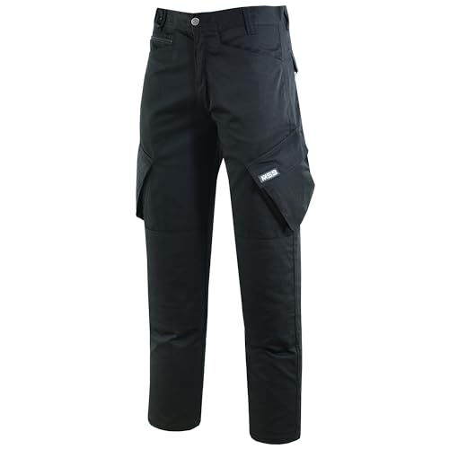 MS9 Mens Cargo Combat Work Trousers Pants Jeans with Knee Pockets T2