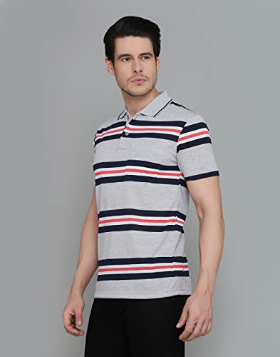 Image of INKKR Striped Men's Polo Neck T-Shirt Combo
