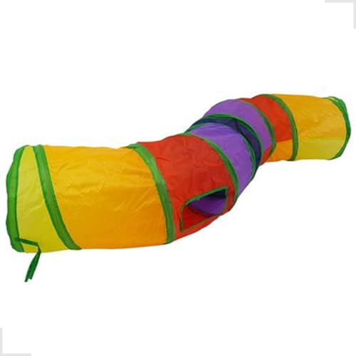 Brinquedo Pet Túnel Para Gatos Cães Dobrável Labirinto Interativo Com 2 3 e 5 Saídas (Túnel 2 saídas